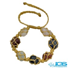 دستبند هفت چاکرا مکرومه بافی