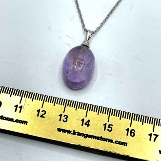 گردنبند سنگ آمیتیست بدون زنجیر