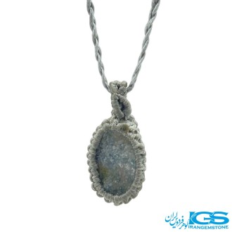 گردنبند کوارتزدودی راف مکرومه بافی
