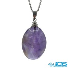 گردنبند سنگ آمیتیست بدون زنجیر