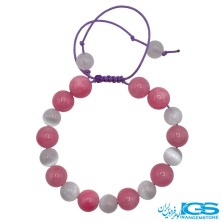 دستبند رزکوارتز مکرومه بافی