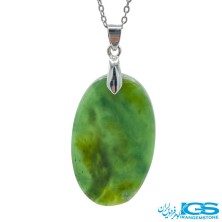 گردنبند یشم سبز بدون زنجیر