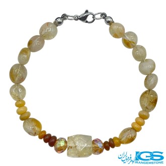 دستبند سیترین و اپال زرد