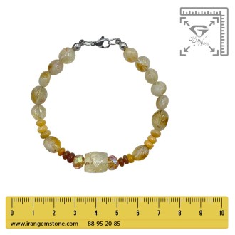 دستبند سیترین و اپال زرد