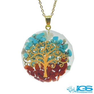 گردنبند درخت زندگی  هفت چاکرا بدون زنجیر