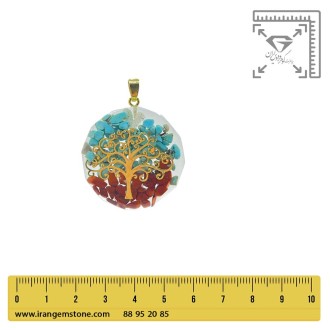 گردنبند درخت زندگی  هفت چاکرا بدون زنجیر