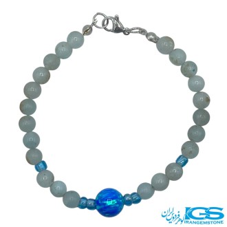 دستبند اوپالین و عقیق آبی آنجلیت