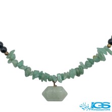گردنبند آونتورین سبز  و اونیکس
