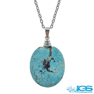گردنبند فیروزه نیشابور بدون زنجیر