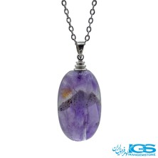 گردنبند سنگ آمیتیست بدون زنجیر