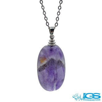 گردنبند سنگ آمیتیست بدون زنجیر