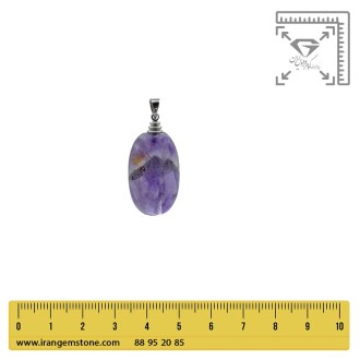 گردنبند سنگ آمیتیست بدون زنجیر