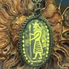 آویز مکرومه حکاکی سرباز کوروش سنگ یشم (جید) مرمر سبز stone jade