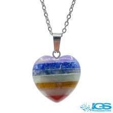 گردنبند هفت چاکرا  قلب  بدون زنجیر