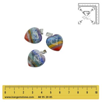 گردنبند هفت چاکرا  قلب  بدون زنجیر