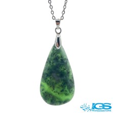 گردنبند یشم سبز بدون زنجیر