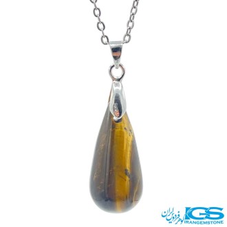 گردنبند سنگ چشم ببر  بدون زنجیر