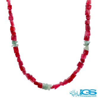 گردنبند سنگ رودونیت و آونتورین