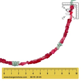 گردنبند سنگ رودونیت و آونتورین