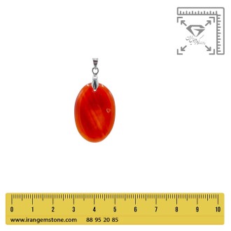 گردنبند عقیق یمنی کارنلین بدون زنجیر