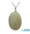 گردنبند عقیق سفید تراش طرح کلاسیک