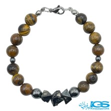 دستبند سنگ چشم ببر و  مگنتیت