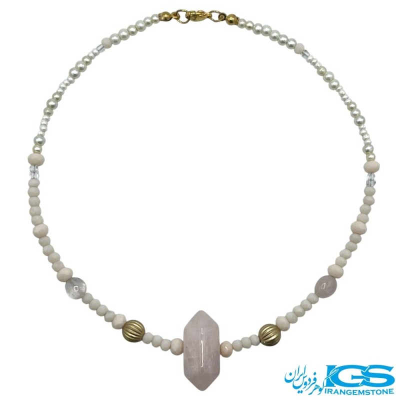 گردنبند منشور رزکوارتز