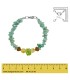 دستبند آونتورین سبز با زبرجد راف و سیترین