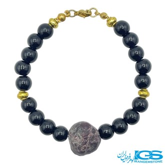 دستبند گارنت راف لعل سرخ راف اونیکس