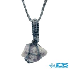 گردنبند یاقوت سرخ راف مکرومه بافی