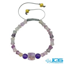 دستبند آمیتیست مکرومه بافی