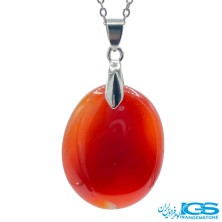 گردنبند عقیق کارنلین بدون زنجیر