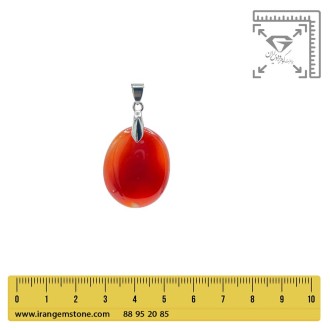 گردنبند عقیق کارنلین بدون زنجیر