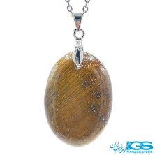 گردنبند سنگ چشم ببر بدون زنجیر