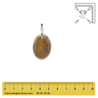 گردنبند سنگ چشم ببر بدون زنجیر