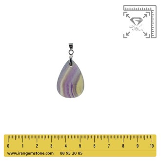 گردنبند سنگ فلوریت رنگین کمان بدون زنجیر