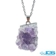 گردنبند سنگ آمیتیست راف بدون زنجیر