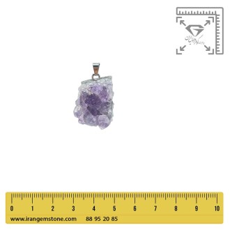 گردنبند سنگ آمیتیست راف بدون زنجیر