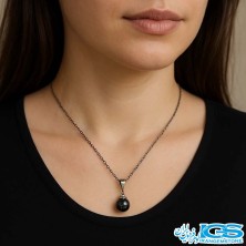 گردنبند مروارید سیاه طبیعی