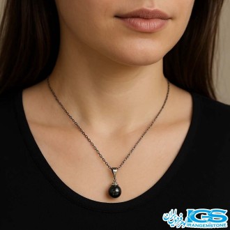 گردنبند مروارید سیاه طبیعی