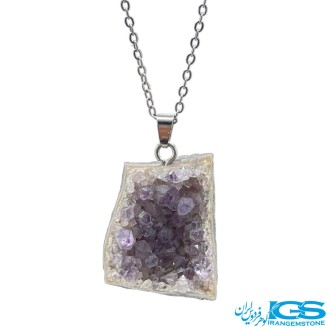 گردنبند سنگ آمیتیست راف بدون زنجیر