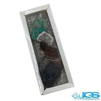 پک سه عددی سنگ های کوارتزدودی و آزوریت و کریزوکولا