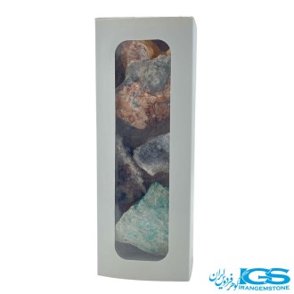 پک سه عددی سنگ های کوارتزدودی و آزوریت و کریزوکولا