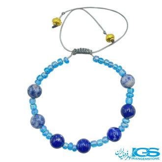 دستبند  لاجورد مکرومه بافی