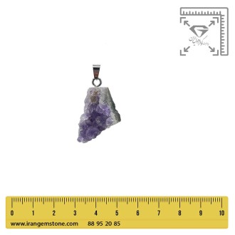 گردنبند سنگ آمیتیست راف بدون زنجیر