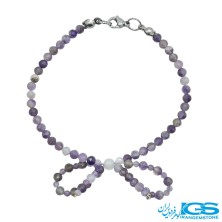 دستبند آمیتیست جواهری مدل پاپییون