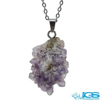 گردنبند سنگ آمیتیست راف بدون زنجیر