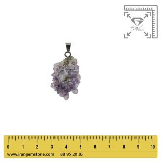 گردنبند سنگ آمیتیست راف بدون زنجیر