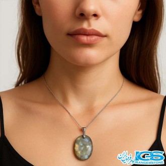 گردنبند لابرادوریت بدون زنجیر