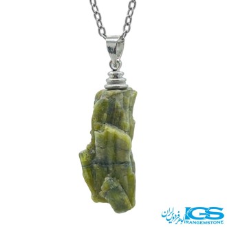 گردنبند سنگ تورمالین سبز بدون زنجیر
